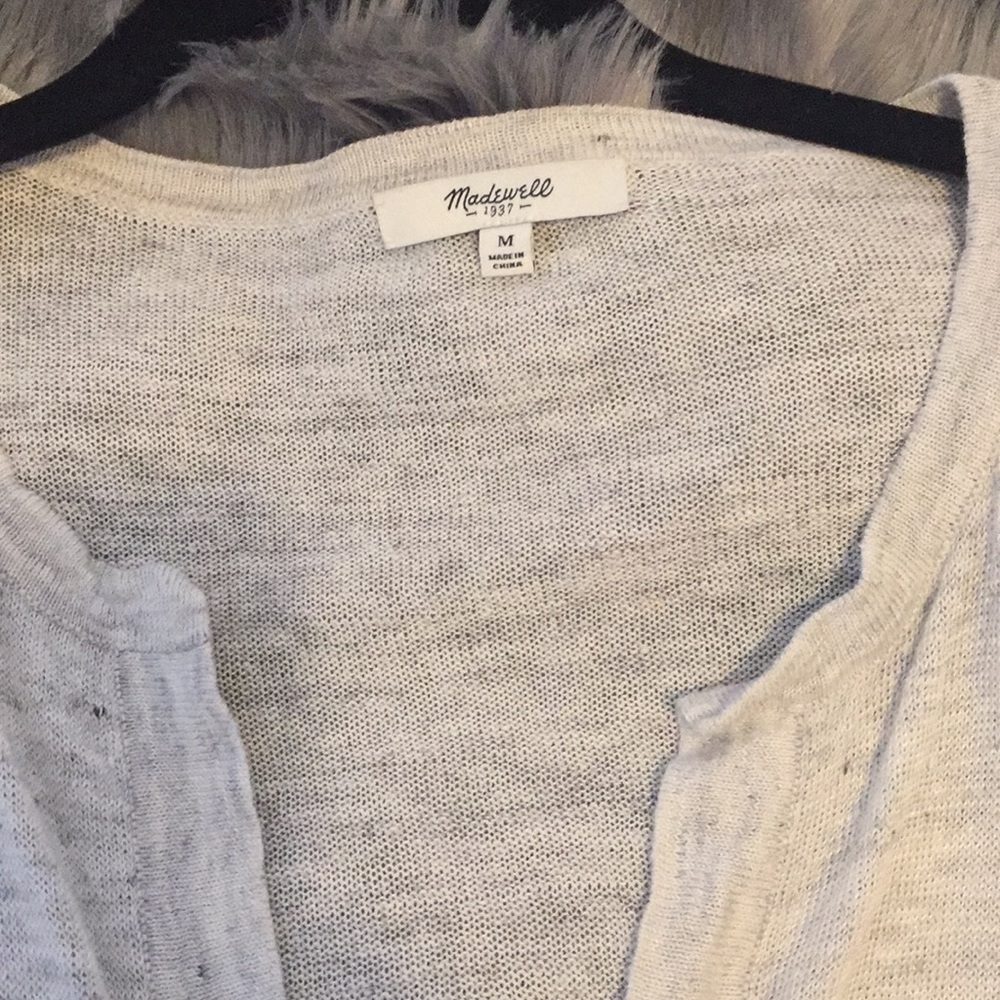 MADEWELL - knit v neck short sleeve sweater